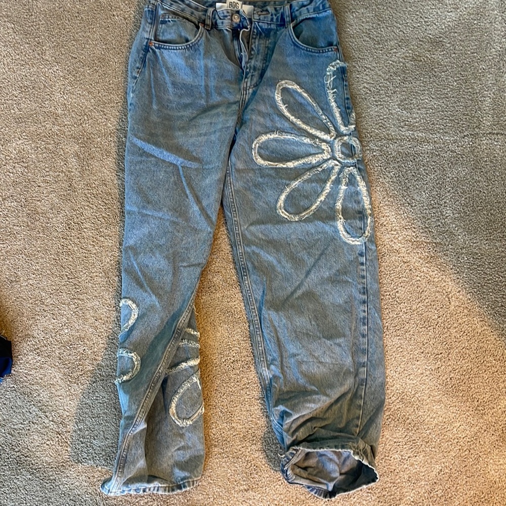 BCG flower jeans